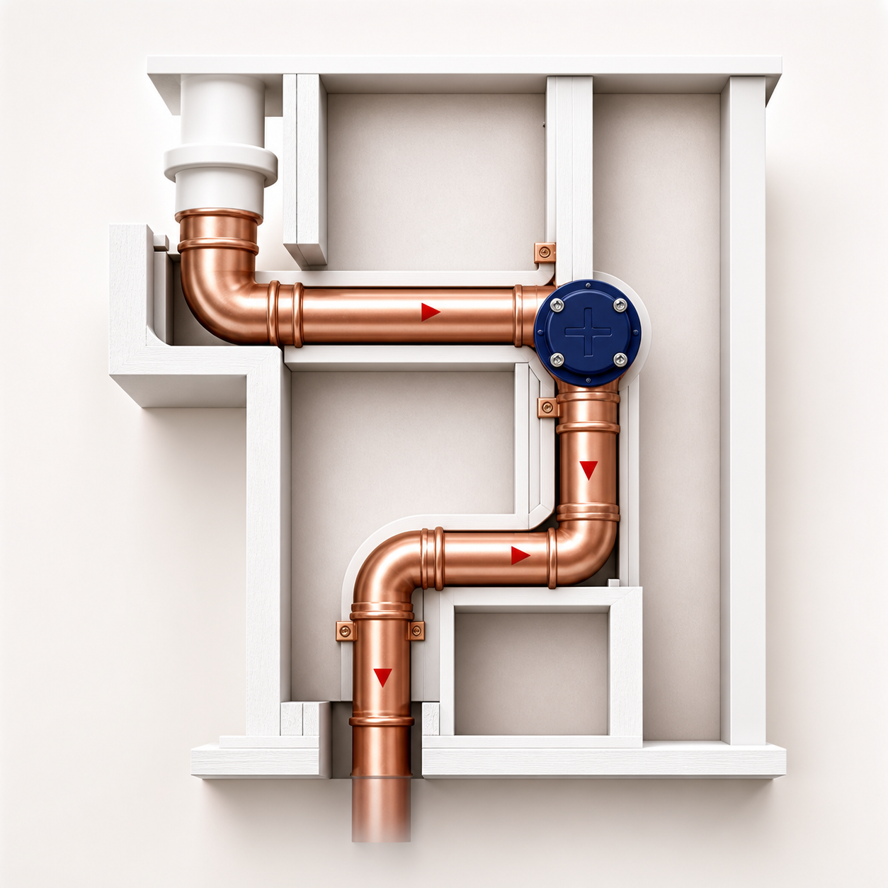 Copper plumbing route model